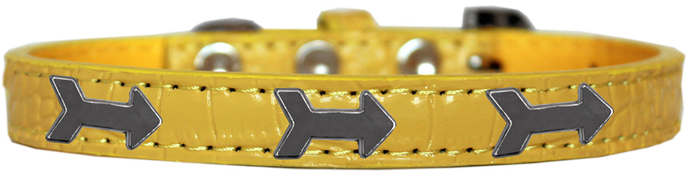 Arrows Widget Croc Dog Collar Yellow Size 16